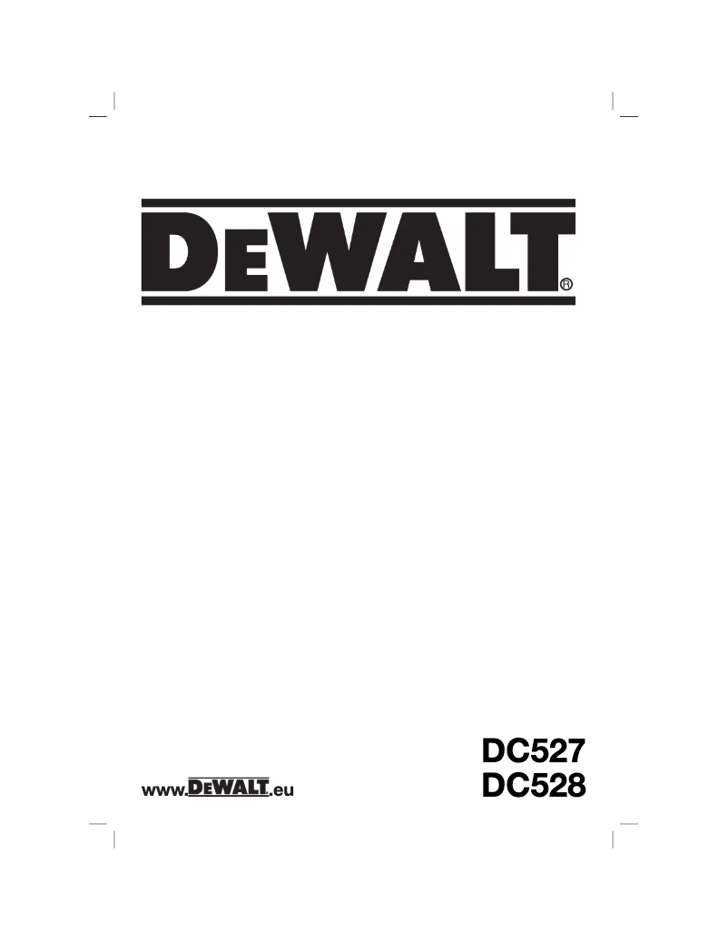 Página 1 del manual Manual de usuario DeWalt DC527