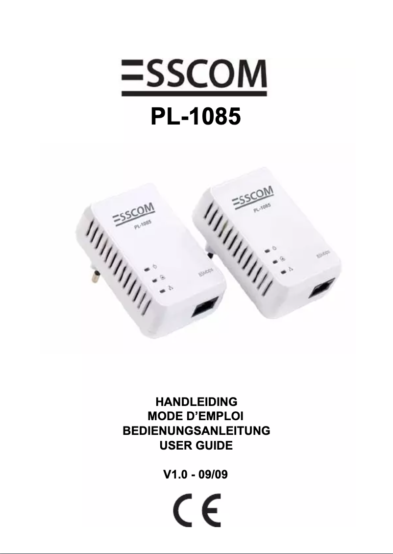 Página 1 del manual Manual de usuario Esscom PL-1085