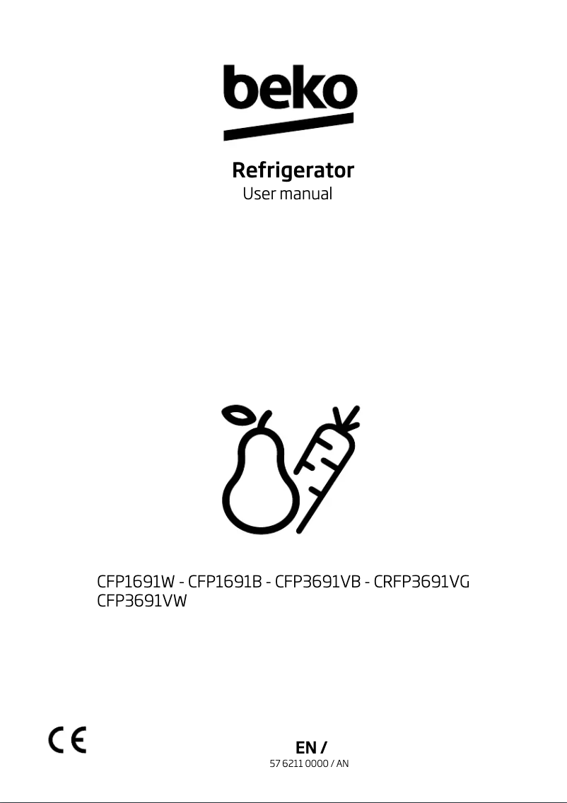 Página 1 del manual Manual de usuario Beko CRFP3691VG