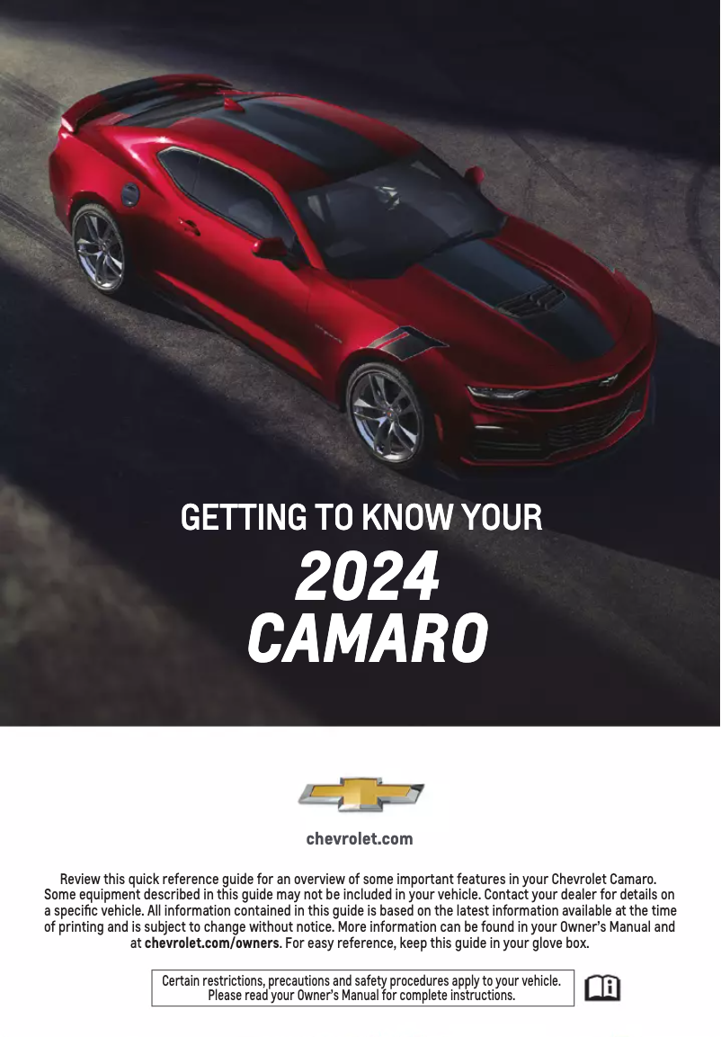 Imagen de la primera página del manual del dispositivo Camaro (2024)