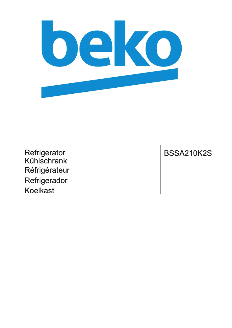 Página 1 del manual Manual de instrucciones Beko BSSA210K2S