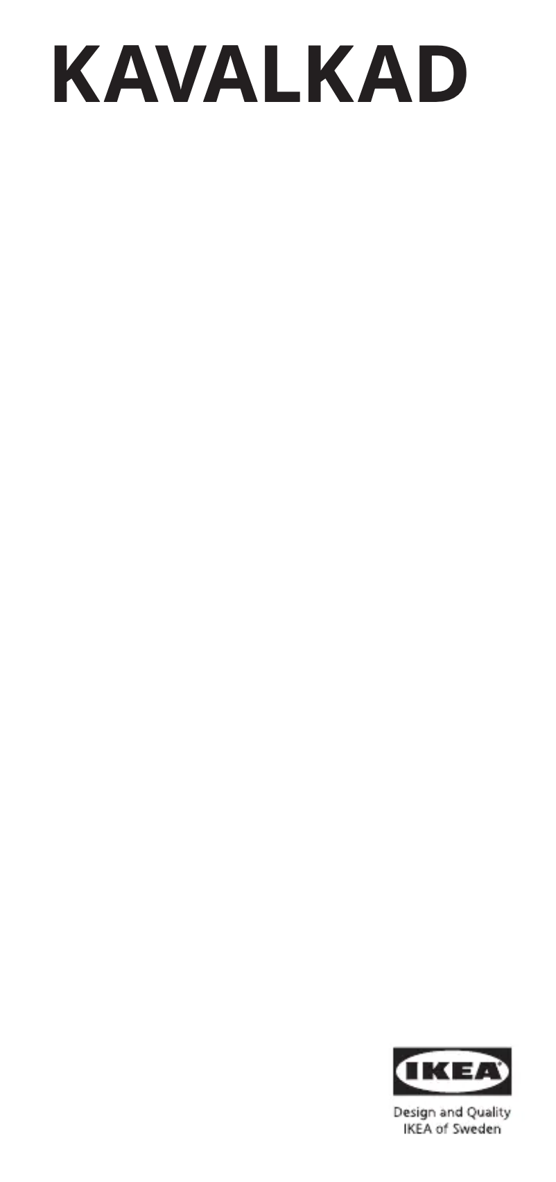 Página 1 del manual Manual de usuario Ikea KAVALKAD 601.393.20
