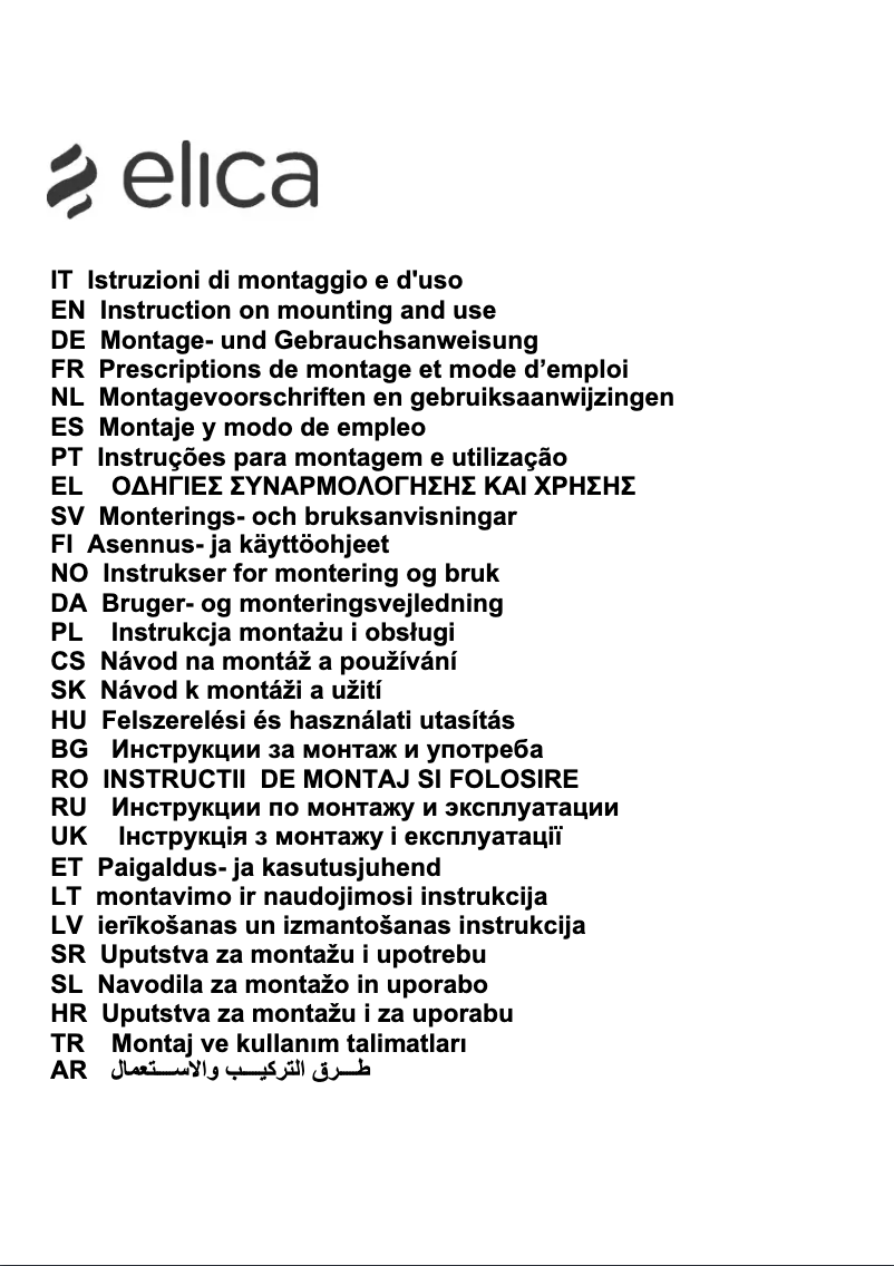 Página nº 1 - Manual de usuario Elica Elisummer 45711333