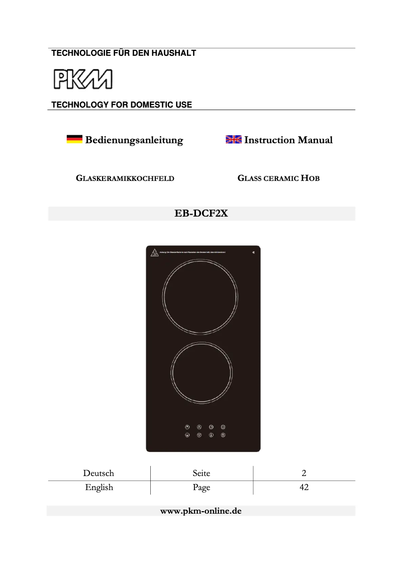 Página 1 del manual Manual de usuario PKM EB-DCF-2X