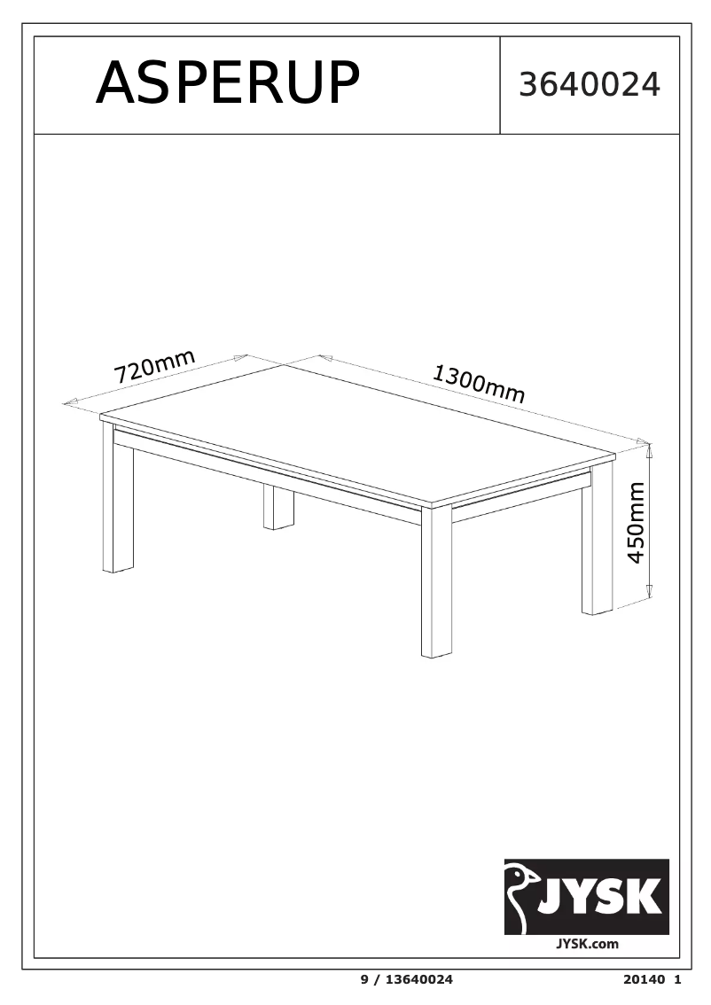 Imagen de la primera página del manual del dispositivo Asperup