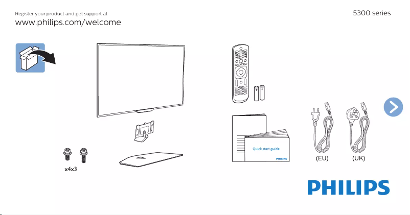 Imagen de la primera página del manual del dispositivo 5300 series 32PFH5300