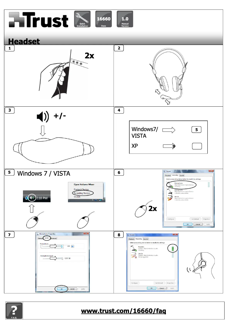 Imagen de la primera página del manual del dispositivo Comfortline Headset