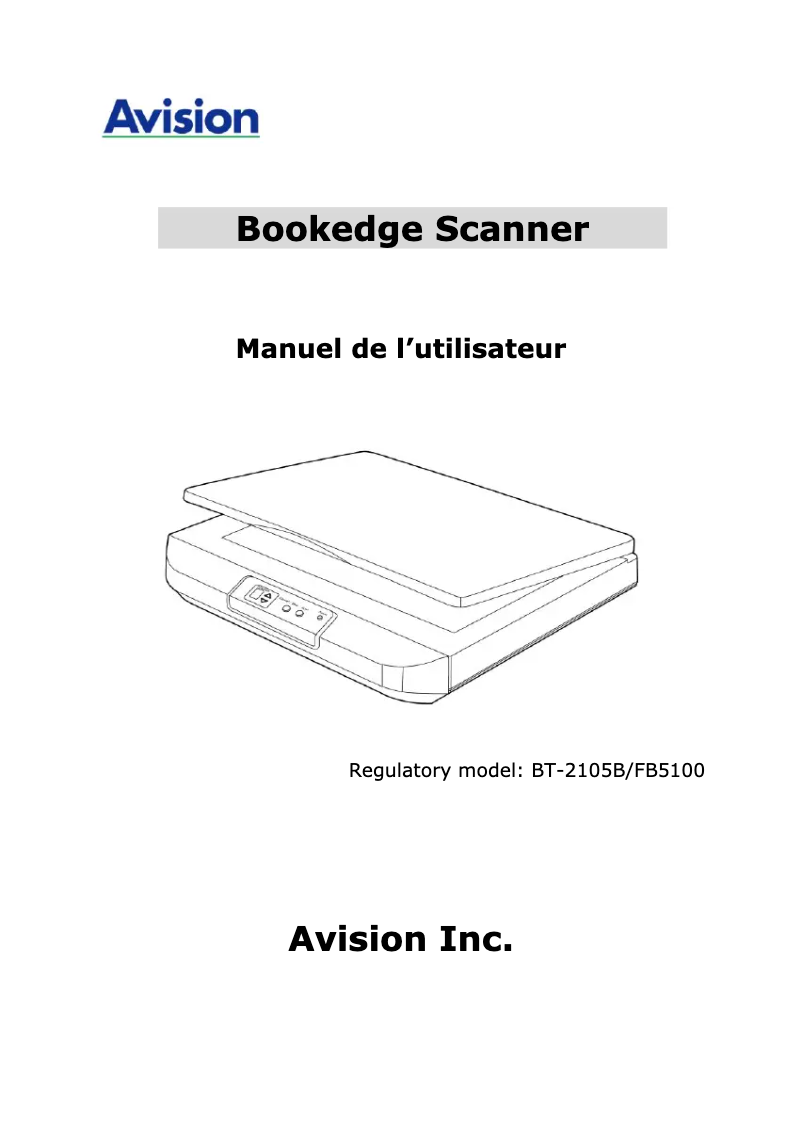 Página 1 del manual Manual de usuario Avision FB5100