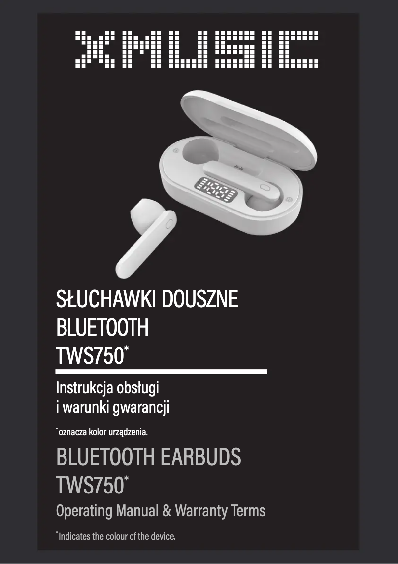 Imagen de la primera página del manual del dispositivo TWS750P