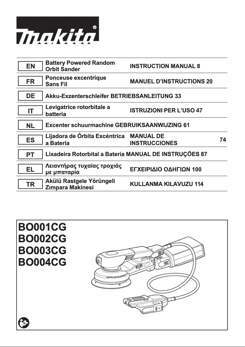 Imagen de la primera página del manual del dispositivo BO004CG