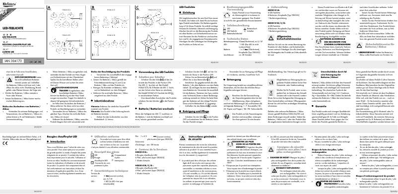 Imagen de la primera página del manual del dispositivo HG04141