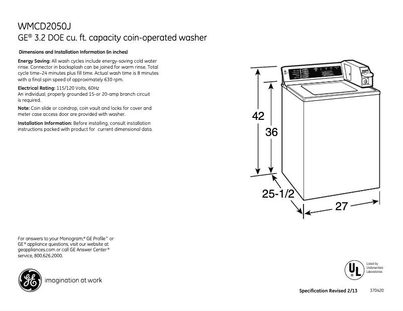 Imagen de la primera página del manual del dispositivo WMCD2050JWC