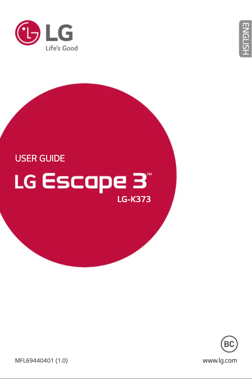 Página nº 1 - Manual de usuario LG Escape 3
