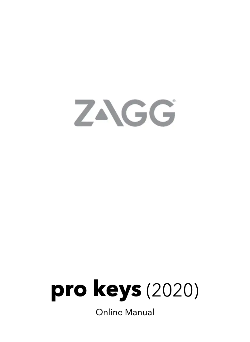 Imagen de la primera página del manual del dispositivo Pro Keys (2020)