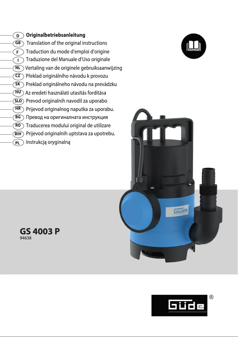 Imagen de la primera página del manual del dispositivo GS 4003 P