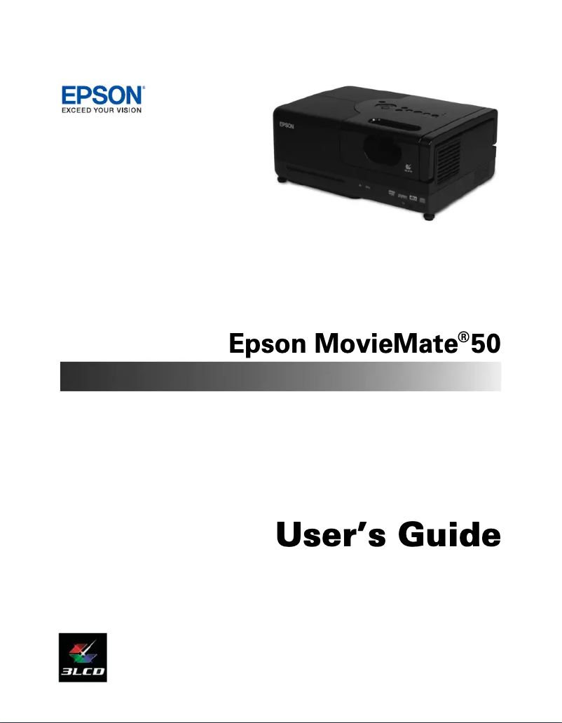 Página 1 del manual Manual de usuario Epson MovieMate 50