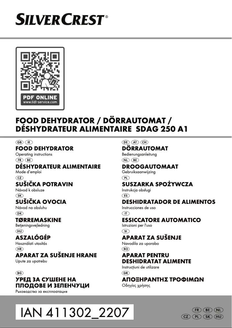 Imagen de la primera página del manual del dispositivo SDAG 250 A1