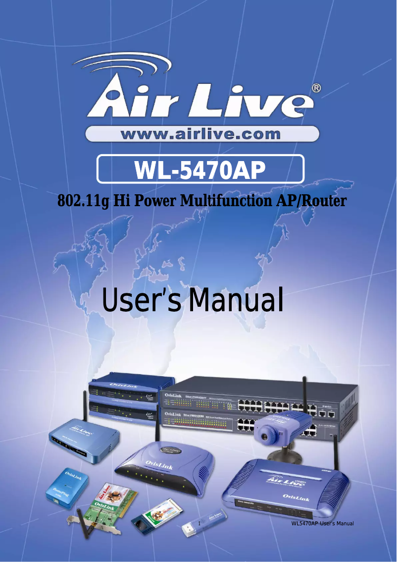 Imagen de la primera página del manual del dispositivo WL-5470AP