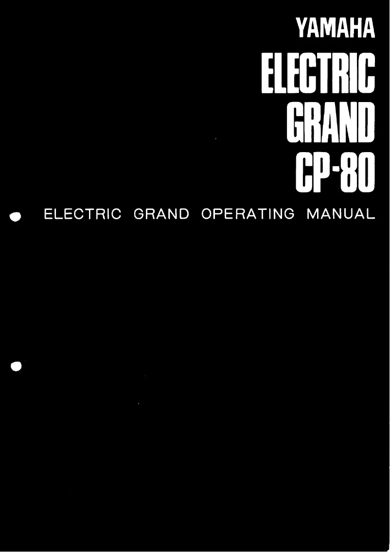 Página 1 del manual Manual de usuario Yamaha CP-80