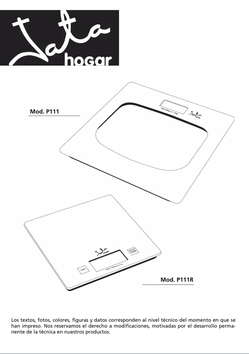 Imagen de la primera página del manual del dispositivo P111