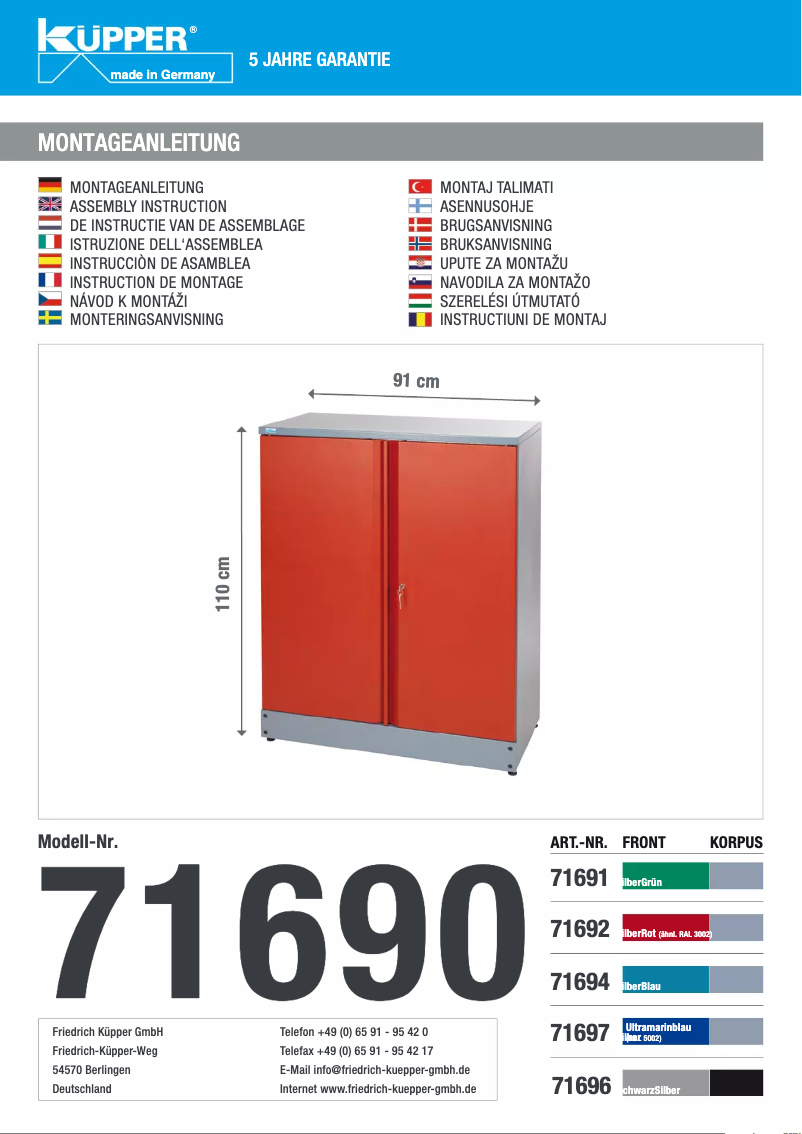 Página 1 del manual Manual de usuario Küpper 71697