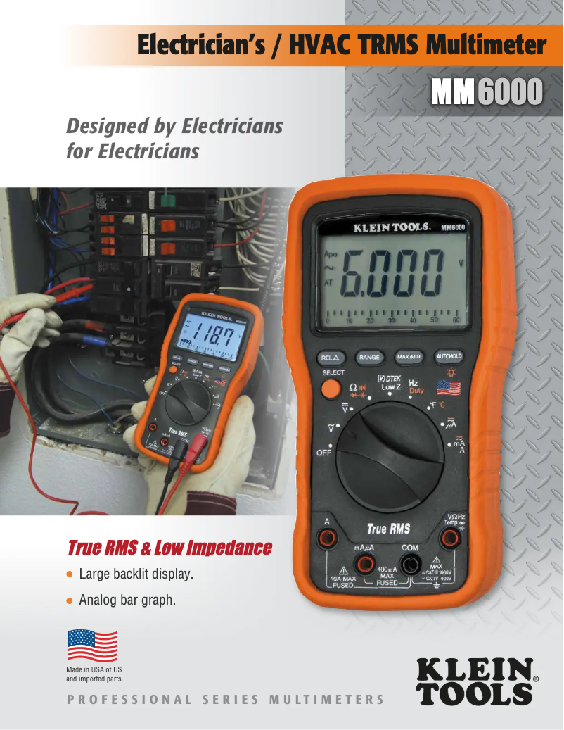 Página 1 del manual Folleto Klein Tools MM6000