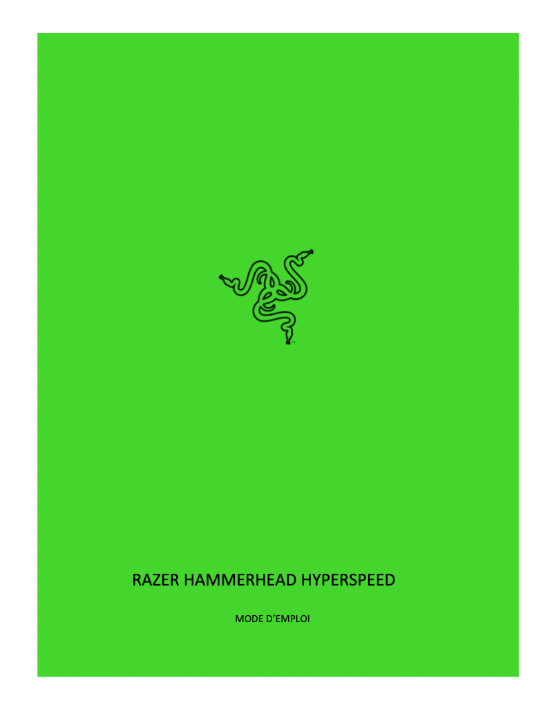 Página 1 del manual Manual de usuario Razer Hammerhead HyperSpeed
