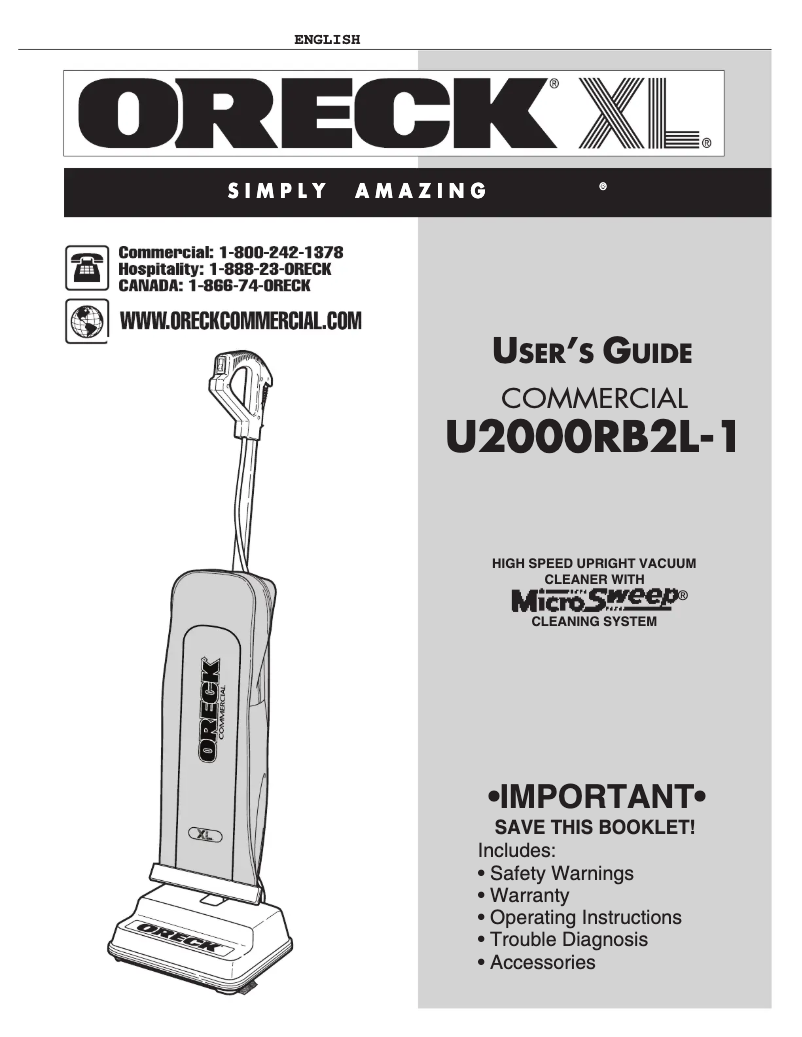 Imagen de la primera página del manual del dispositivo U2000RB2L-1