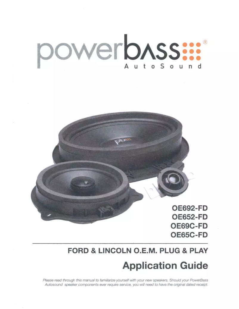 Página 1 del manual Manual de usuario PowerBass OE692-FD
