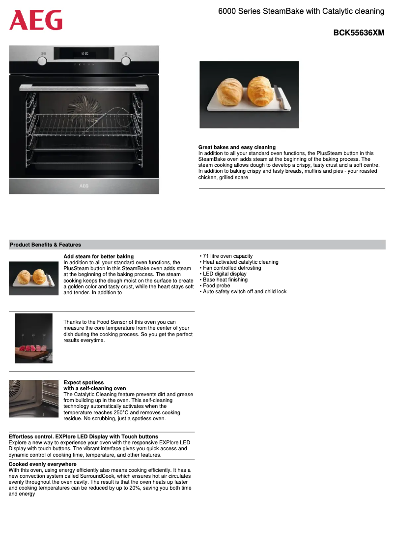 Imagen de la primera página del manual del dispositivo BCK55636XM