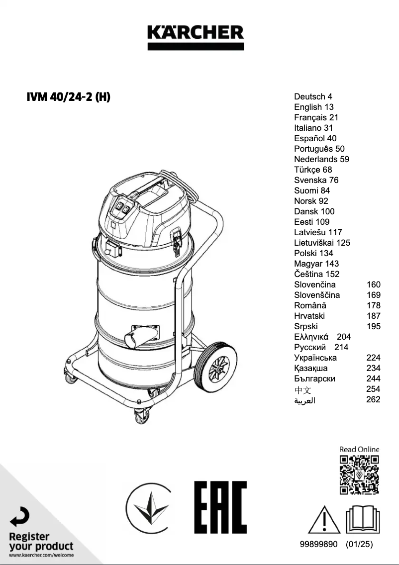 Página 1 del manual Manual de usuario Kärcher IVM 40/24-2