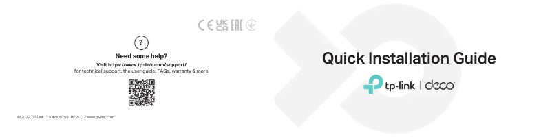 Imagen de la primera página del manual del dispositivo Deco XE75