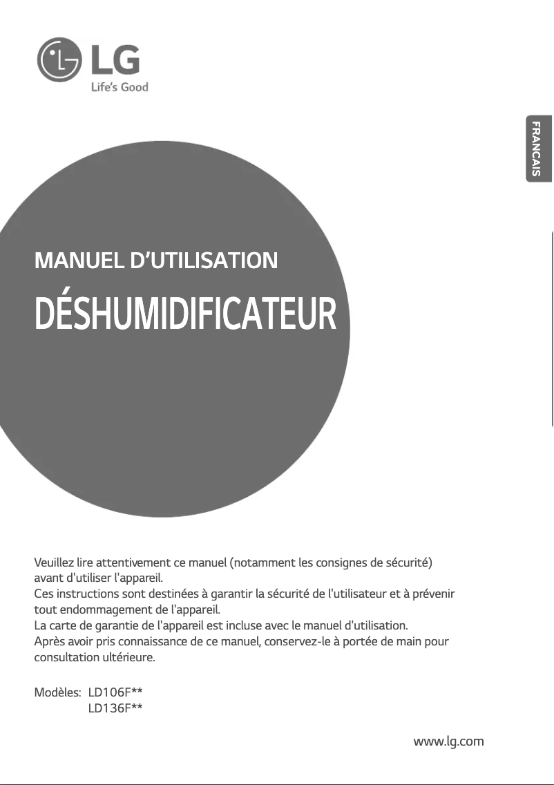 Imagen de la primera página del manual del dispositivo LD136FRD0