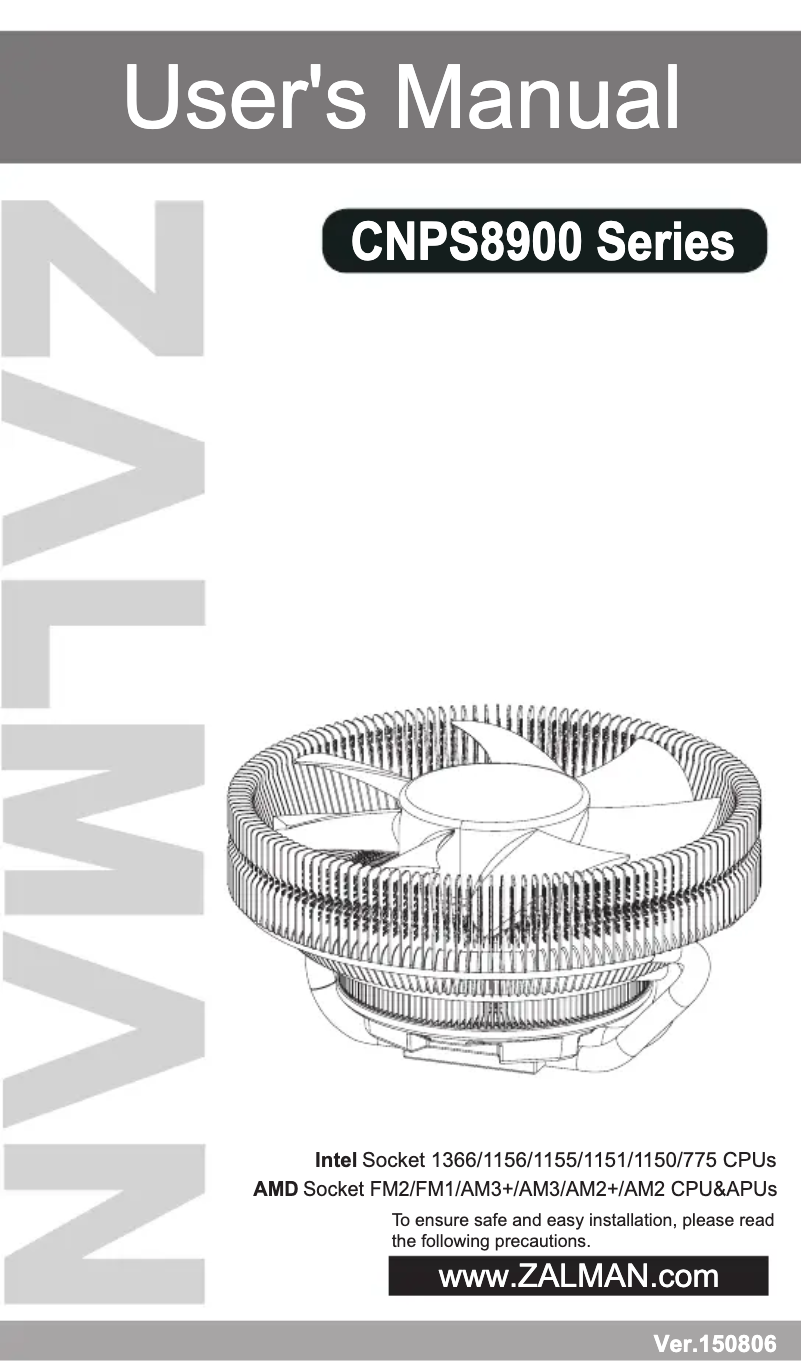 Imagen de la primera página del manual del dispositivo CNPS8900 Quiet