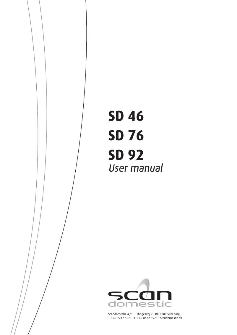 Página 1 del manual Manual de usuario Scandomestic SD 46