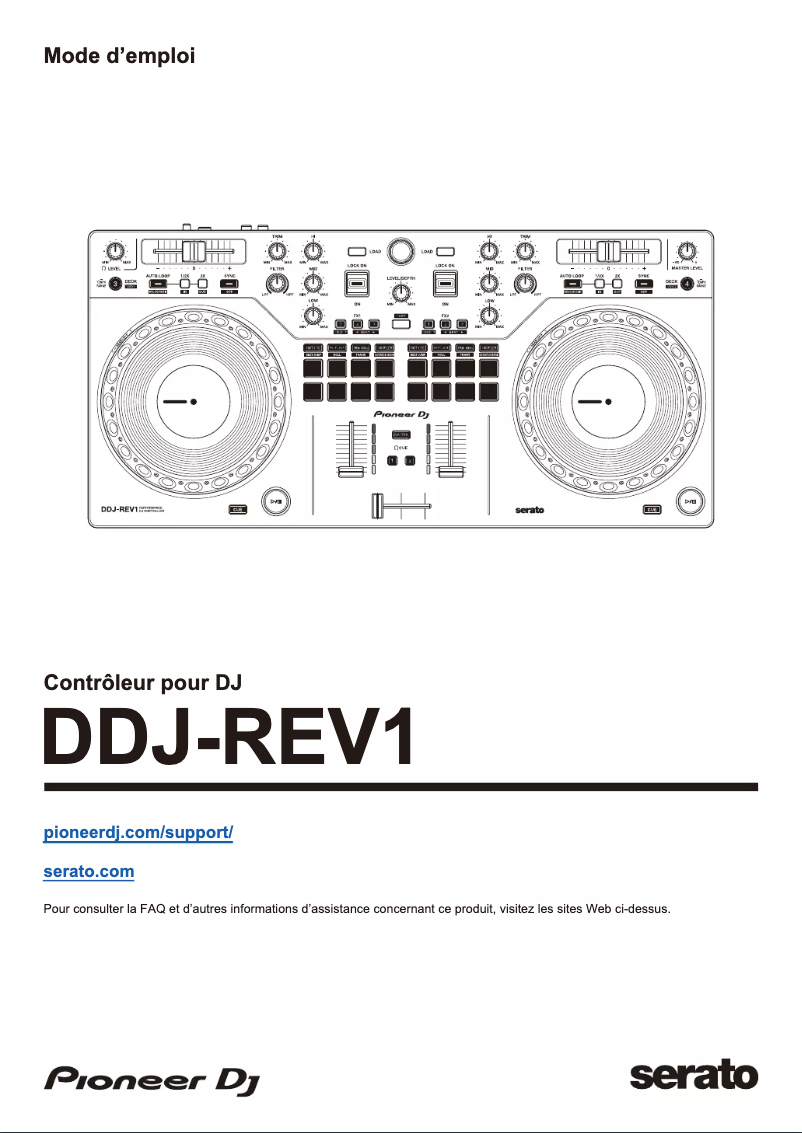 Página 1 del manual Guía de inicio rápido Pioneer DDJ-REV1