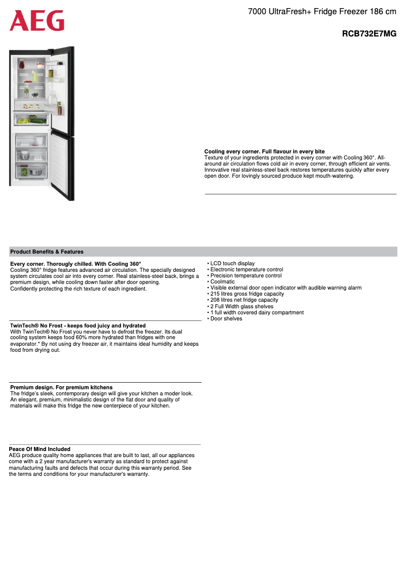 Imagen de la primera página del manual del dispositivo RCB732E7MG