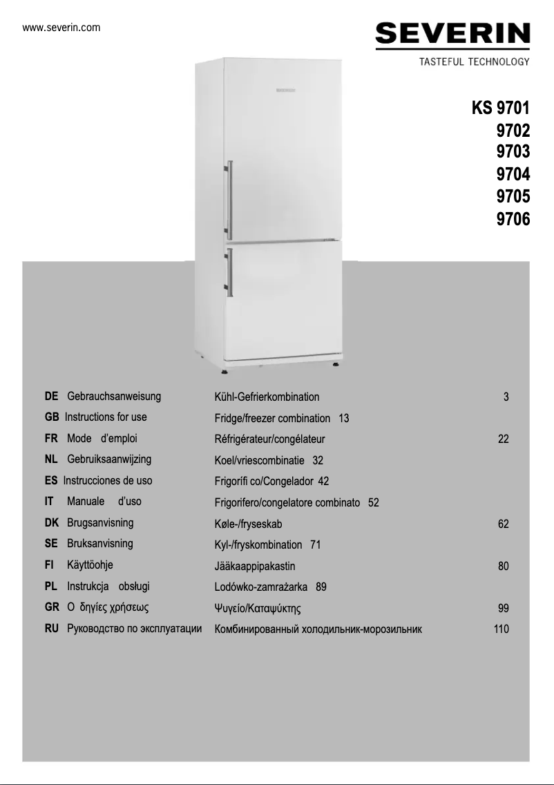 Imagen de la primera página del manual del dispositivo KS 9703