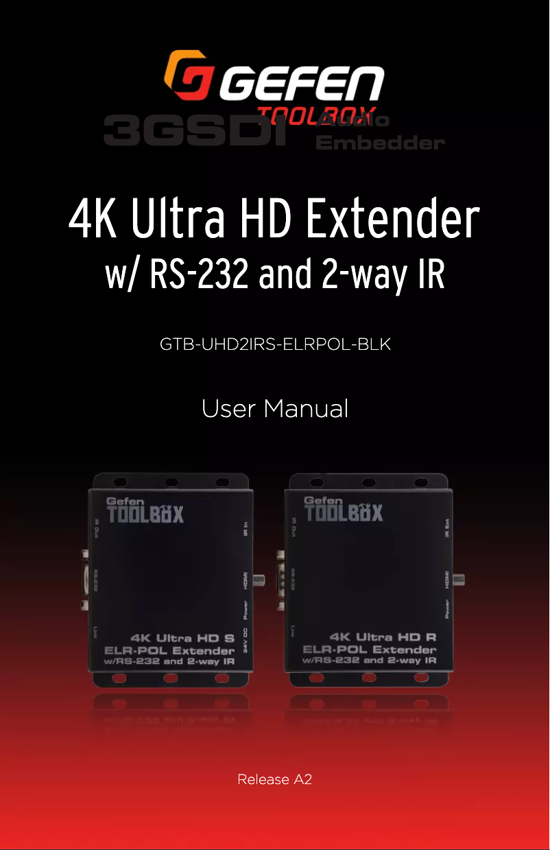 Página 1 del manual Manual de usuario Gefen GTB-UHD2IRS-ELRPOL-BLK