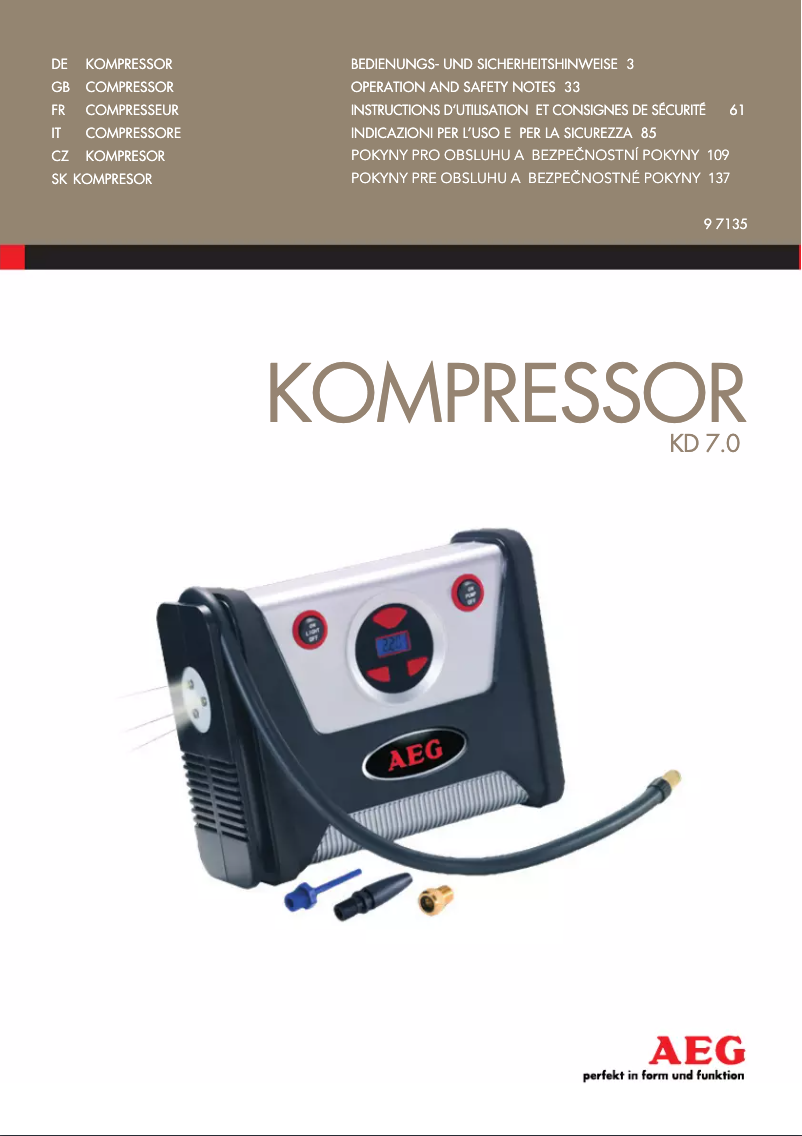 Imagen de la primera página del manual del dispositivo KD 7,0