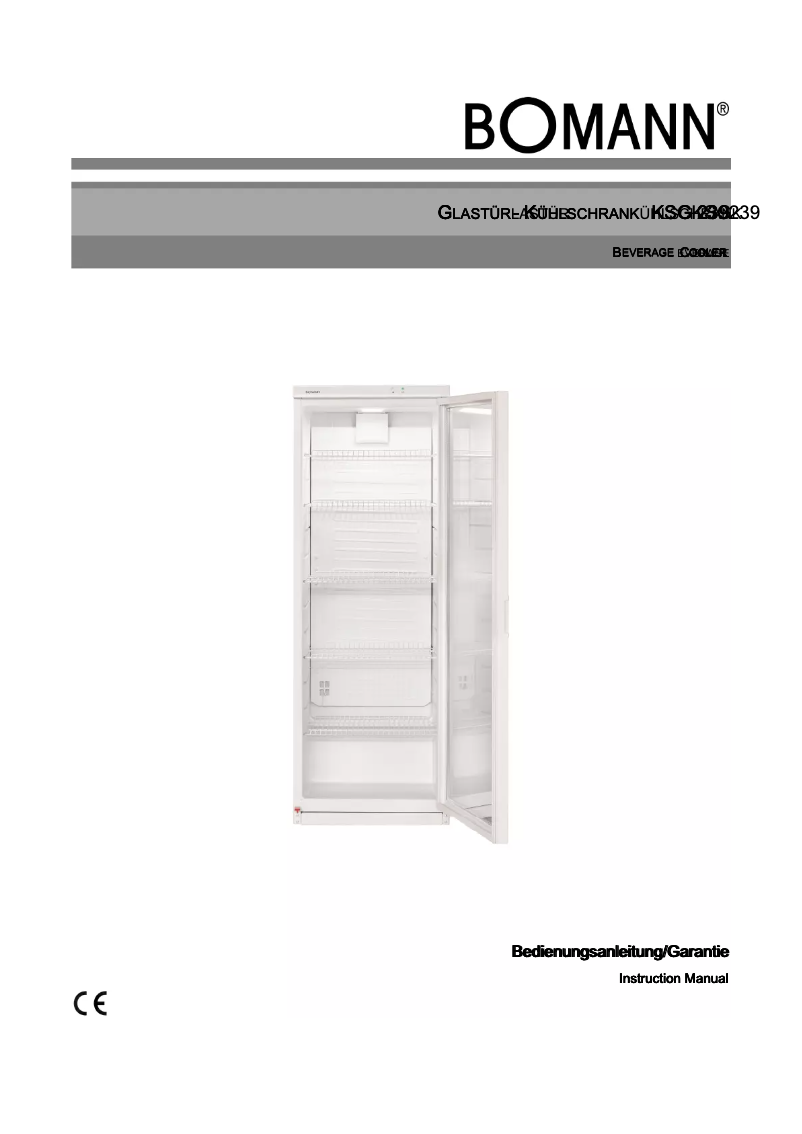 Página 1 del manual Manual de usuario Bomann KSG 239