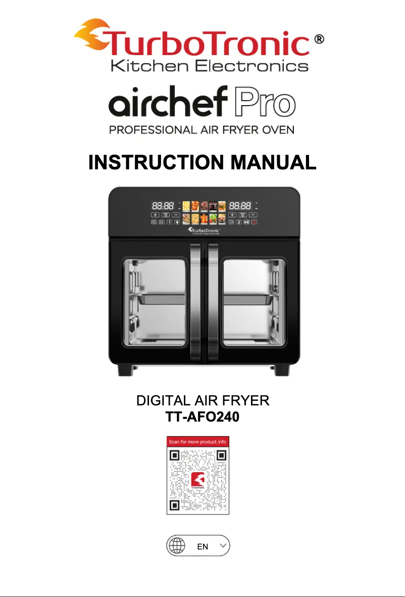 Página 1 del manual Manual de usuario TurboTronic Airchef Pro TT-AFO240