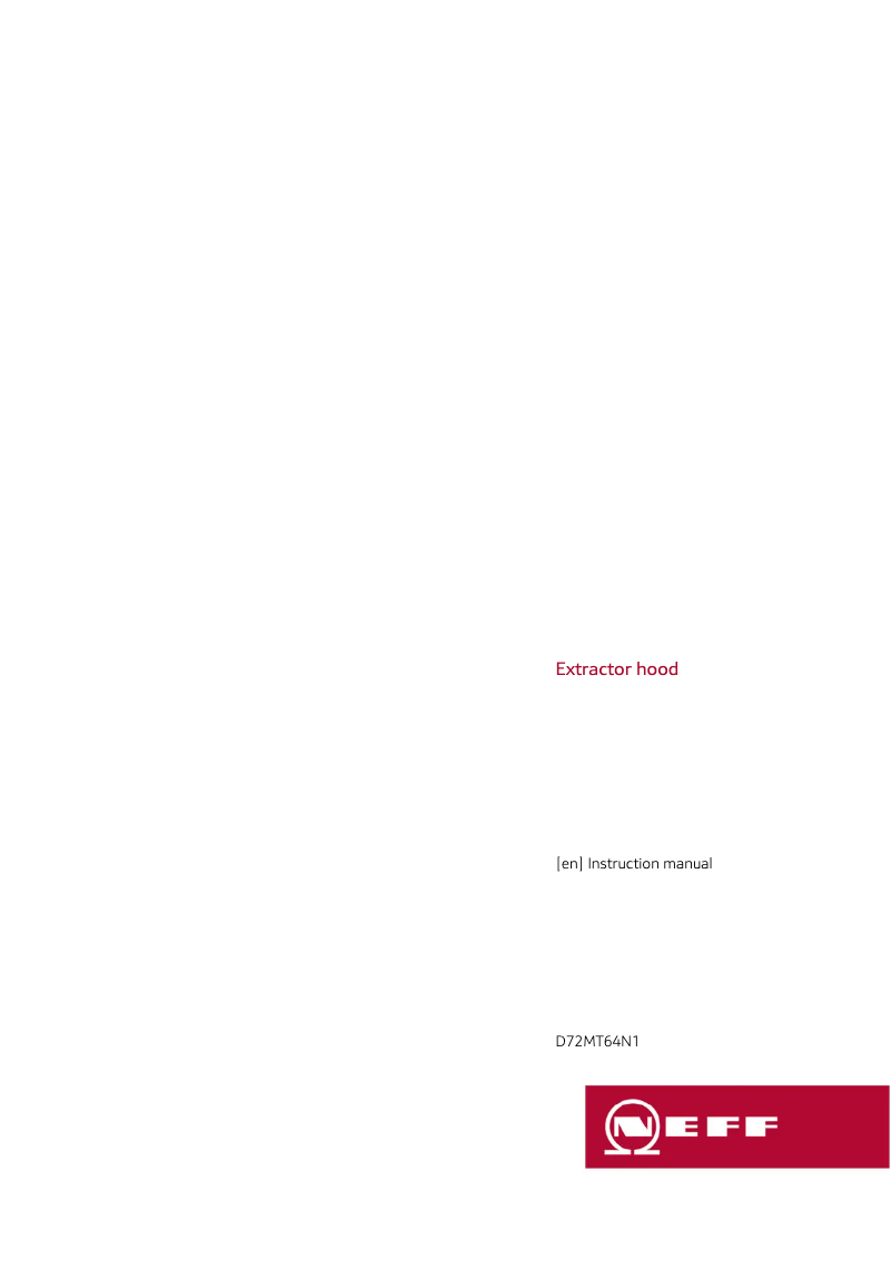 Página 1 del manual Manual de uso y mantenimiento Neff D72MT64N1