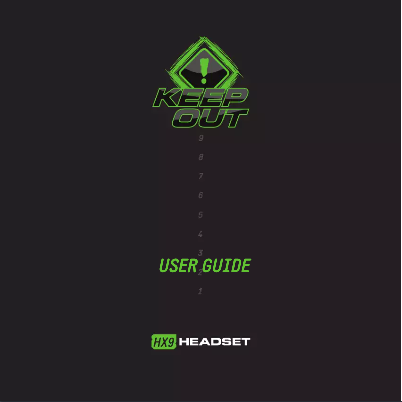 Imagen de la primera página del manual del dispositivo HX9