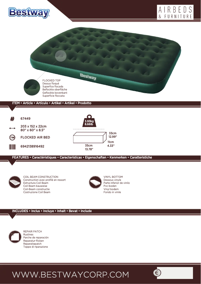 Página 1 del manual Manual de usuario Bestway 67449