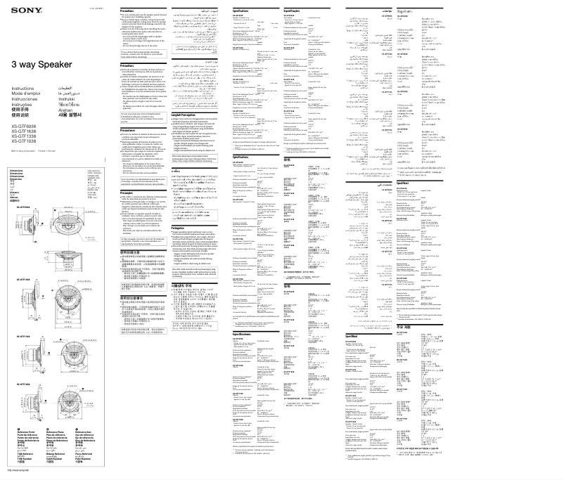 Imagen de la primera página del manual del dispositivo XS-GTF6938