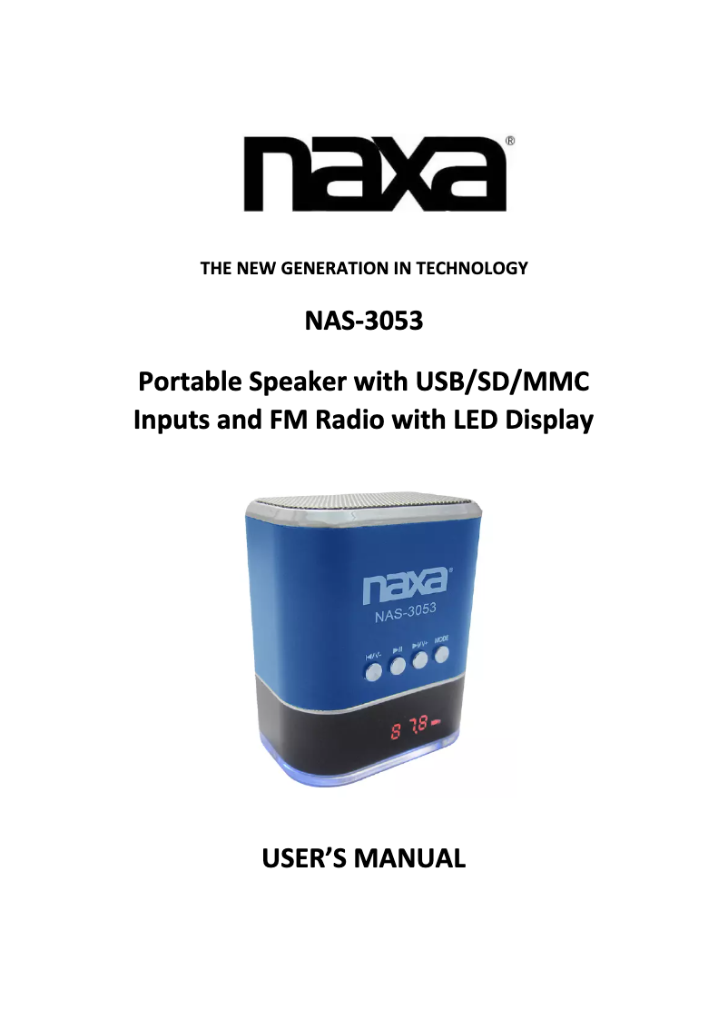 Imagen de la primera página del manual del dispositivo NAS-3053