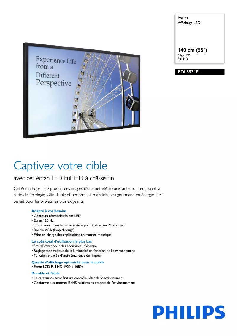 Imagen de la primera página del manual del dispositivo BDL5531EL