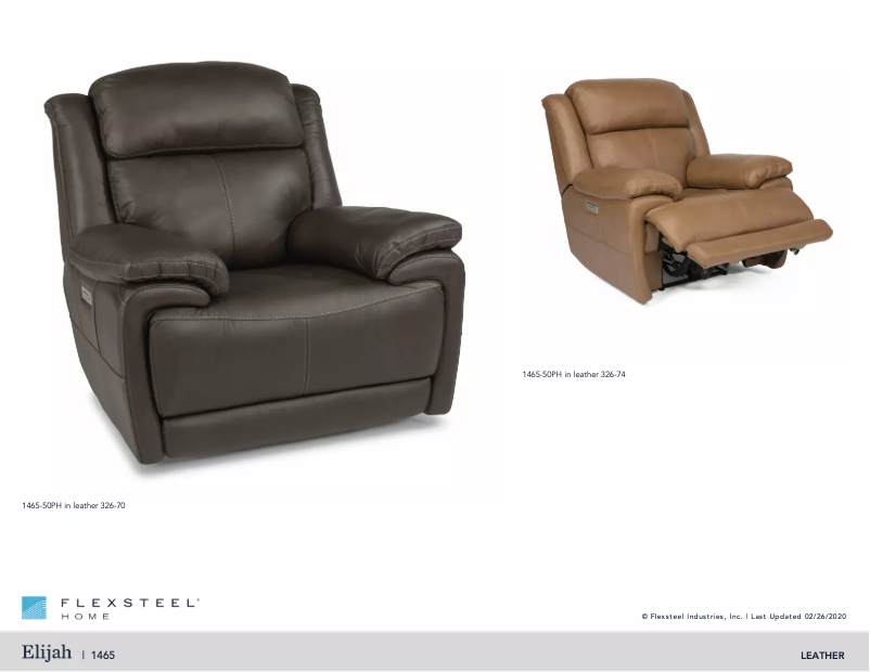 Página 1 del manual Manual de usuario Flexsteel Elijah 1465-50PH