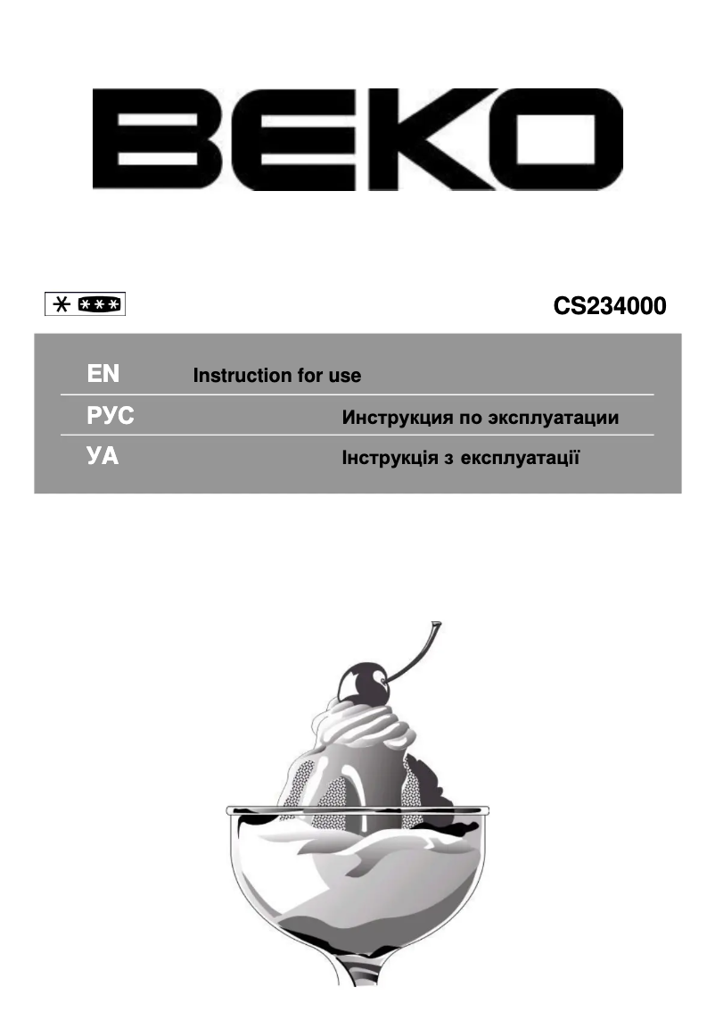Página 1 del manual Manual de usuario Beko CS234000
